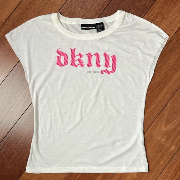 Dkny Tops - NWOT DKNY Jeans Glitter Logo Baby Tee